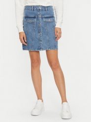 Karl Lagerfeld Jeans Spódnica jeansowa 246J1202 Niebieski Regular Fit. Niebieskie spódnice Karl Lagerfeld Jeans, s, bez wzorów, z bawełny. Za 379.99 zł.