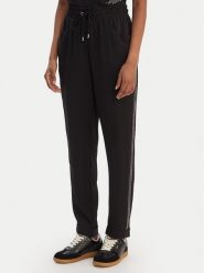 Liu Jo Sport Spodnie materiałowe TA6290 TS923 Czarny Regular Fit. Czarne spodnie materiałowe Liu Jo Sport, bez wzorów, z materiału, sportowe. Za 599.99 zł.