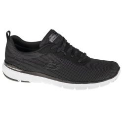 Buty sportowe Sneakersy damskie, Skechers Flex Appeal 3.0. Czarne buty sportowe lifestyle Skechers, bez wzorów, z materiału, sportowe, bez zapięcia. Za 179.99 zł.