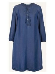 Finside Sukienka "Hilla" w kolorze niebieskim rozmiar: 42. Niebieskie sukienki finside, na imprezę, bez wzorów, z lyocellu, bez kołnierzyka, bez ramiączek, mini. Za 280.44 zł.