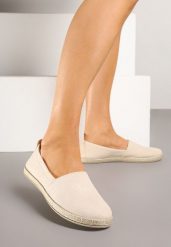 Beżowe Płaskie Espadryle z Plecionką na Podeszwie Julietae. Brązowe espadryle Renee, bez wzorów, eleganckie, z okrągłym noskiem, bez obcasa, na płaskiej podeszwie. W wyprzedaży za 47.99 zł.