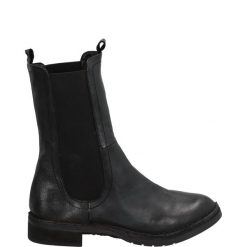 SZTYBLETY DAMSKIE EVAN660 DAK NERO. Botki Venezia, bez wzorów, ze skóry, bez obcasa, bez zapięcia. Za 559.00 zł.