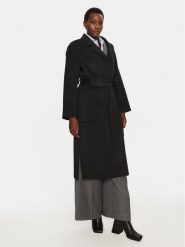 IVY OAK Płaszcz wełniany Celia IO111046 Czarny Loose Fit. Czarne płaszcze IVY & OAK, na zimę, bez wzorów, z wełny, bez kaptura. Za 2,249.00 zł.