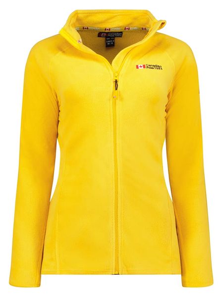 Canadian Peak Kurtka polarowa "Tugeak" w kolorze żółtym rozmiar: M. Żółte kurtki Canadian Peak, m, bez wzorów, z materiału, bez kaptura. Za 110.04 zł.