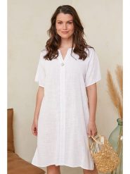 Curvy Lady Sukienka w kolorze białym rozmiar: 48/50. Białe sukienki Curvy Lady, bez wzorów, klasyczne, bez kołnierzyka, bez ramiączek, midi. Za 99.80 zł.