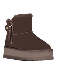 Geographical Norway Botki zimowe "Ozipcache" w kolorze brązowym rozmiar: 36. Brązowe botki Geographical Norway, bez wzorów, z futra, bez obcasa, bez zapięcia. Za 134.85 zł.