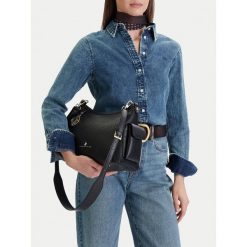 Torebka Beverly Hills Polo Club. Czarne listonoszki Beverly Hills Polo Club, bez wzorów, bez dodatków. Za 219.99 zł.