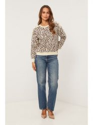 Soft Cashmere Sweter w kolorze kremowo-brązowym rozmiar: 38/40. Brązowe swetry Soft Cashmere, bez wzorów, klasyczne, bez ramiączek. Za 204.96 zł.