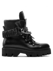 Rage Age Trapery RA-11-06-000365 Czarny. Czarne traperki Rage Age, bez wzorów, ze skóry, bez obcasa, bez zapięcia. Za 769.99 zł.