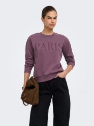 JDY Bluza w kolorze fiołkowym rozmiar: XL. Różowe bluzy JDY, xl, bez wzorów, z bawełny, bez ramiączek, bez kaptura. Za 99.95 zł.