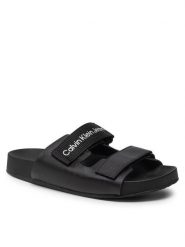 Calvin Klein Jeans Klapki Comfort Sandal 1 YW0YW00597 Czarny. Czarne klapki Calvin Klein Jeans, bez wzorów, z jeansu, bez obcasa, bez zapięcia. Za 269.99 zł.