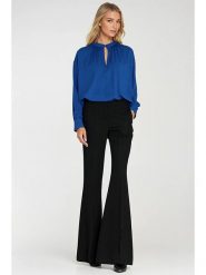 Nife Spodnie w kolorze czarnym rozmiar: 42. Czarne spodnie materiałowe Nife, bez wzorów, z materiału, z podwyższonym stanem. Za 204.48 zł.