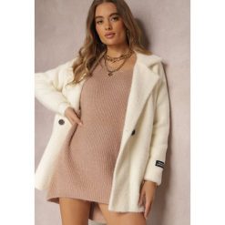 Biały Płaszcz Alpaka Levane. Białe płaszcze Renee, na jesień, m, bez wzorów, bez kaptura. W wyprzedaży za 155.99 zł.
