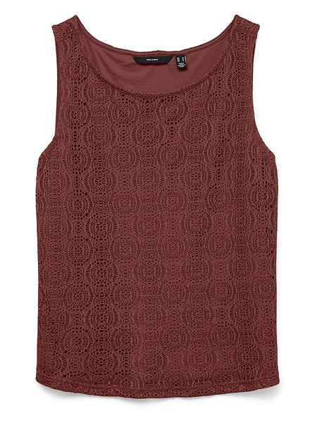 Vero Moda Top w kolorze brązowym rozmiar: S. Brązowe topy Vero Moda, s, bez wzorów, bez kołnierzyka, bez ramiączek. Za 52.55 zł.