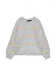 Vero Moda Sweter w kolorze szarym rozmiar: XS. Szare swetry Vero Moda, xs, bez wzorów, z wełny, bez ramiączek. Za 114.17 zł.