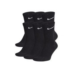 Skarpety Nike Dri-FIT 6 par czarne. Czarne skarpetki Nike, bez wzorów. Za 86.99 zł.