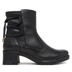 Botki Ara. Czarne botki ara, bez wzorów, bez obcasa, na płaskiej podeszwie, bez zapięcia. Za 639.99 zł.