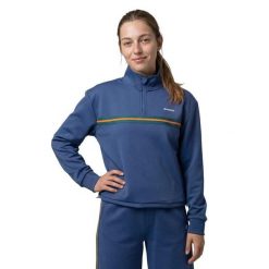 Damska bluza tenisowa ze stójką Siroko Tiebreak-W Navy. Niebieskie bluzy bez kaptura SIROKO, bez wzorów, bez kaptura, na fitness i siłownię. Za 254.00 zł.