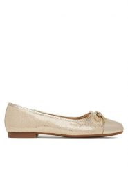 Clara Barson Baleriny WYL3652-3 Złoty. Żółte baleriny Clara Barson, bez wzorów, z materiału, bez obcasa, bez zapięcia. Za 79.99 zł.