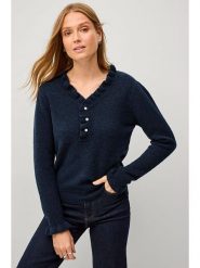Ellos Sweter "Sally" w kolorze granatowym rozmiar: 42/44. Niebieskie swetry ellos, bez wzorów, bez ramiączek. Za 114.44 zł.
