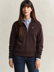 Gant Bluza Kobiety Bawełna brązowy, XS. Brązowe bluzy Gant, xs, bez wzorów, z bawełny, bez kaptura. Za 599.95 zł.