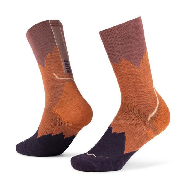Skarpetki Buff MERINO LIGHTWEIGHT CREW SOCK LWC3. Brązowe skarpetki Buff, bez wzorów, z elastanu. Za 109.98 zł.