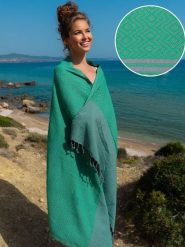 Hammam Chusta hammam w kolorze zielonym - 180 x 100 cm rozmiar: onesize. Zielone chusty Hammam, bez wzorów, z bawełny. Za 69.99 zł.