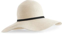 Damski kapelusz letni z szerokim rondem Beechfield Marbella. Białe kapelusze BEECHFIELD, na lato, bez wzorów, z poliesteru, eleganckie. Za 103.50 zł.