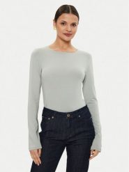 Gina Tricot Bluzka 23221 Szary Slim Fit. Szare bluzki Gina Tricot, xl, bez wzorów, z wiskozy, bez kołnierzyka, bez ramiączek. Za 59.99 zł.