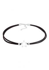 Elli Damski wisiorek Choker Gwiazda ze sztucznej skóry ze srebra 925 Sterling Silver Naszyjniki 1 ct. Szare naszyjniki Elli, z materiału, srebrne. Za 328.99 zł.