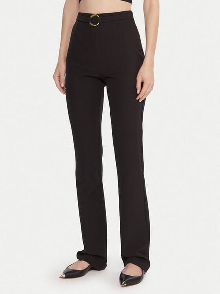 Just Cavalli Spodnie materiałowe 79PAA131 N0626 Czarny Flare Fit. Czarne spodnie materiałowe Just Cavalli, bez wzorów, z materiału. Za 899.99 zł.