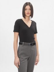 Tommy Hilfiger T-Shirt New Cody WW0WW40584 Czarny Slim Fit. Czarne t-shirty Tommy Hilfiger, xxl, bez wzorów, z bawełny, bez kołnierzyka, bez ramiączek. Za 159.99 zł.