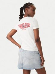 Tommy Jeans T-Shirt Wavy Flag DW0DW22274 Biały Regular Fit. Białe t-shirty Tommy Jeans, xl, bez wzorów, z bawełny, bez kołnierzyka, bez ramiączek. Za 169.99 zł.