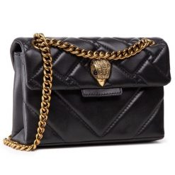 Torebka Kurt Geiger. Czarne kopertówki Kurt Geiger, bez wzorów, wizytowe, bez dodatków. Za 969.99 zł.