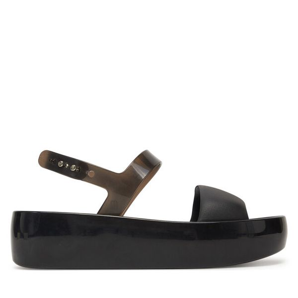 Sandały Melissa. Czarne sandały Melissa, bez wzorów, bez obcasa, na płaskiej podeszwie, bez zapięcia. Za 557.99 zł.