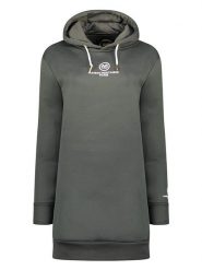 Maison Montaigne Sukienka dresowa "Gilongmai" w kolorze antracytowym rozmiar: M. Czarne sukienki Maison Montaigne, m, bez wzorów, z dresówki, bez kołnierzyka, bez ramiączek, mini. Za 78.99 zł.