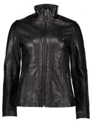 Bugatti Skórzana kurtka w kolorze czarnym rozmiar: 42. Czarne kurtki Bugatti, bez wzorów, ze skóry, bez kaptura. Za 500.38 zł.