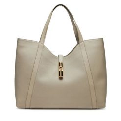 Torebka Furla. Brązowe shopper bag Furla, bez wzorów, bez dodatków. Za 1,459.00 zł.