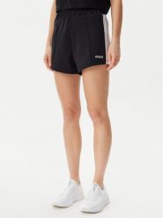 Guess Szorty sportowe V5GD14 KCRU2 Czarny Relaxed Fit. Czarne szorty sportowe Guess, z aplikacjami, z syntetyku. Za 209.99 zł.