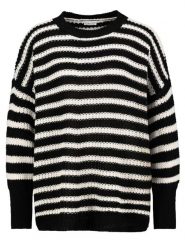 Sublevel Sweter w kolorze czarno-beżowym rozmiar: M/L. Czarne swetry Sublevel, l, bez wzorów, ze splotem, bez ramiączek. Za 97.05 zł.