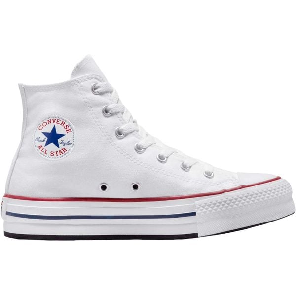 Buty sportowe damskie Converse Chuck Taylor All Star EVA Lift Canvas Platform. Białe buty sportowe lifestyle Converse, bez wzorów, retro, bez zapięcia. Za 275.99 zł.