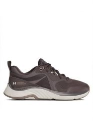 Under Armour Buty na siłownię UA W HOVR Omnia 3025054-108 Brązowy. Brązowe buty treningowe Under Armour, bez wzorów, z materiału, bez zapięcia, na fitness i siłownię. Za 459.99 zł.
