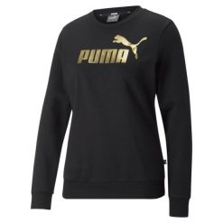 Puma Bluza Ess+ Metallic Logo 84995601. Czarne bluzy Puma, m, bez wzorów, bez kaptura. Za 145.99 zł.