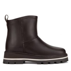 Botki Gino Rossi. Brązowe botki Gino Rossi, bez wzorów, bez obcasa, na płaskiej podeszwie, bez zapięcia. Za 219.99 zł.