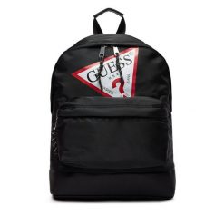 Plecak Guess. Czarne plecaki Guess, z aplikacjami, bez dodatków. Za 249.99 zł.