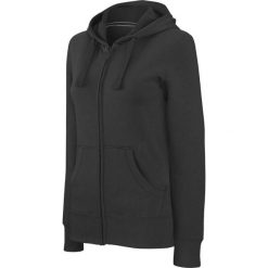Kurtka damska z kapturem na zamek Kariban. Niebieskie kurtki KARIBAN, s, bez wzorów, z bawełny, eleganckie, z kapturem. Za 219.50 zł.
