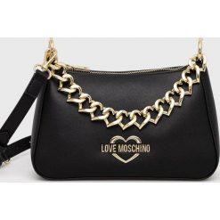 Love Moschino torebka kolor czarny. Czarne listonoszki Love Moschino, bez wzorów, na ramię, bez dodatków. Za 849.99 zł.