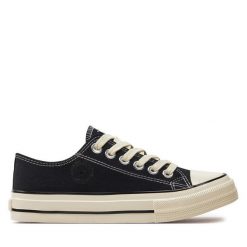 Trampki Big Star Shoes. Czarne trampki BIG STAR SHOES, bez wzorów, retro, bez zapięcia. Za 109.99 zł.
