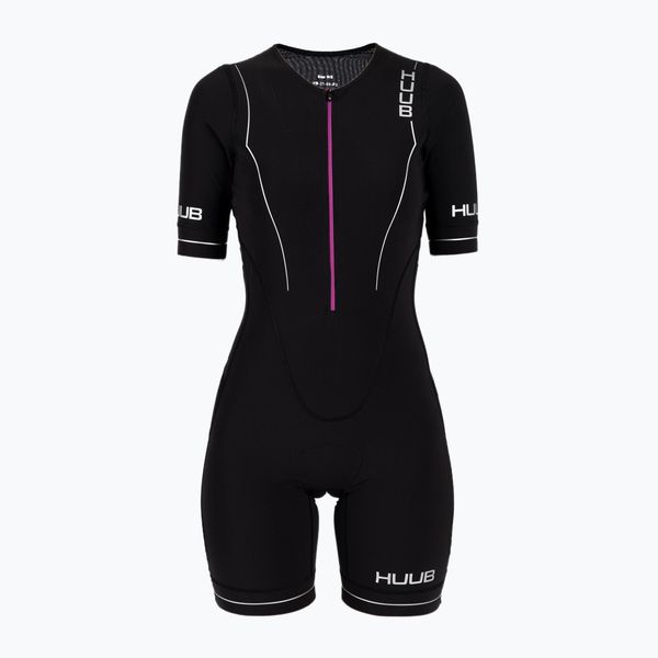 Kombinezon triathlonowy damski HUUB Aura Long Course Tri Suit. Czarne kombinezony HUUB, l, bez wzorów, ze skóry, bez kołnierzyka, bez ramiączek. Za 589.99 zł.