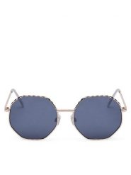 JENNY Okulary przeciwsłoneczne 4WF-006-SS25 Brązowy. Brązowe okulary przeciwsłoneczne Jenny, bez wzorów, z tworzywa sztucznego, metalowe. Za 49.99 zł.